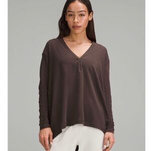 Lululemon Back in Action V-Neck Long Sleeve Top